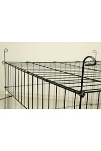 - Köpek/kedi Çiti Kafesi 120cm.x60cmx48cm- * Ltip* Oyun Eğitim Alanı 11 Parça Panel Çit- Siyah ürün fotoğrafı