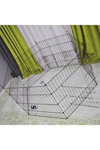 - Köpek Çiti Kafesi 63cm X 63cm -ithal Ürün 6 Parça Panel Çit- Siyah Renk/oyun Eğitim Alanı ürün fotoğrafı