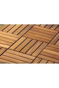 İroko Ağacı Balkon Bahçe Ahşap Yer Döşemesi Karo Deck 30x30 Cm – 10 Adet (0,9m2) ürün fotoğrafı