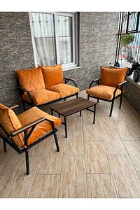 2 1 1 Sehpalı Bahçe Takımı, Balkon Mobilyası, Balkon Bahçe Mobilyaları, Bahçe Masa Takımı ürün fotoğrafı