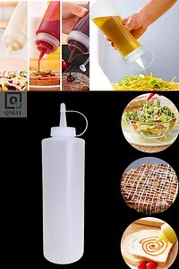 Chef Hazırlık Şişesi (4 Adet) Kapaklı Salata Sosu Zeytinyağı Ketçap Mayonez Sıkma Sosluk 400 Ml ürün fotoğrafı