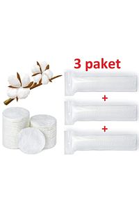 Makyaj Temizleme Pamuğu 150 Adet 50'li X 3 Paket ürün fotoğrafı