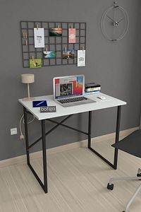 60x90 Cm Çalışma Masası Bilgisayar Masası Ofis Ders Yemek Masası Beyaz ürün fotoğrafı