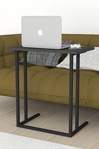 Metal Ayaklı Laptop Sehpası Kahvaltı Masası Çalışma Sehpası Antrasit ürün fotoğrafı