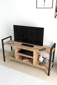 Tv Sehpası Raflı Tv Ünitesi Televizyon Sehpası Çam ürün fotoğrafı