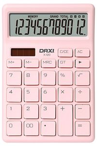 X-120 PASTEL PEMBE 12 HANELİ HESAP MAKİNESİ ürün fotoğrafı