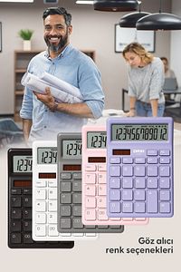 X-120 PASTEL PEMBE 12 HANELİ HESAP MAKİNESİ ürün fotoğrafı