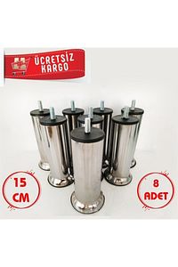 Baza Koltuk Kanepe Ayağı Civatalı 15 Cm (8 ADET) M8 Ince Diş ( Vida Ölçüsüne Dikkatt) ürün fotoğrafı