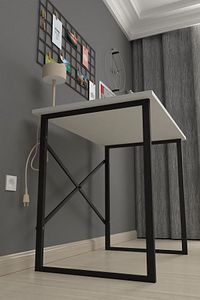 60x90 Cm Çalışma Masası Bilgisayar Masası Ofis Ders Yemek Masası Beyaz ürün fotoğrafı