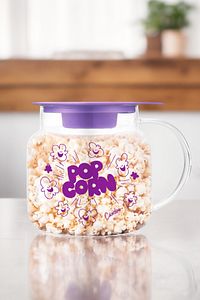 Lila Micro POPCORN Borosilikat Cam Mısır Patlatma Tenceresi ( Ocak Üstünde ve mikrodalga Uygundur) ürün fotoğrafı