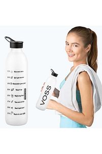 2'li Motivasyon Cam Matara 1000 ml Su Şişesi 1lt ürün fotoğrafı