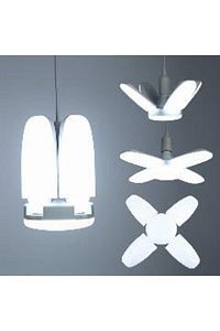 50 Wat 5.000 Lumen 4 Kollu Katlanır Pervane Led Ampül Tasarruflu 50 Wat Kanatlı Led ürün fotoğrafı