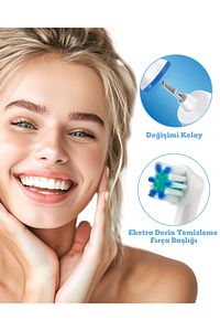 4 Adet Standard Cleaning Type Eb-17x Oral-b Şarjlı Ve Pilli Diş Fırçası Uyumlu Yedek Başlık ürün fotoğrafı