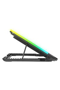 SIXPOWER R9 6 Fan RGB Işıklı Telefon Uyumlu Tutuculu Usb Çoklayıcı Notebook Soğutucu Stand ürün fotoğrafı