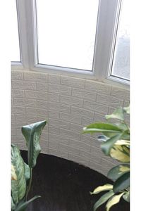 Kendinden Yapışkanlı Silinebilir Beyaz 3d Esnek Duvar Kağıdı Ev Ofis Salon Paneli 1 Adet 70x38 Cm ürün fotoğrafı