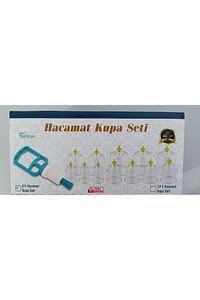 6'lı Hacamat Seti Kupa Çekme Vakumlu Masaj Seti Kupa Vakum Pompası ürün fotoğrafı