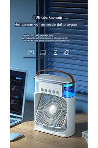 600 ML Taşınabilir Buzlu Fan nemlendiricili USB sessiz vantilatör serinletici Fan masaüstü ofis için ürün fotoğrafı
