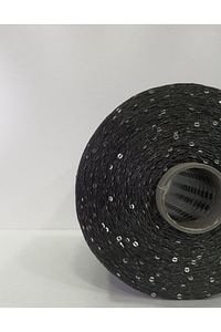 Siyah Renk Üzeri Gümüş Pullu İp (Yeni) 200 Gram ürün fotoğrafı