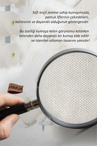 Bohem Özel Tasarım Punch Panç Desen Dekoratif Dikdörtgen Kırlent Kılıfı Mila Ekru ürün fotoğrafı