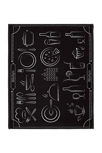 Baskılı Bulaşık Kurutma Matı 46x36 Cm Kurulama Bezi Örtüsü Mf-060 Siyah ürün fotoğrafı