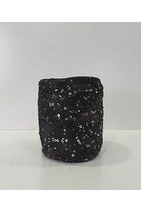 Siyah Renk Üzeri Gümüş Pullu İp (Yeni) 200 Gram ürün fotoğrafı
