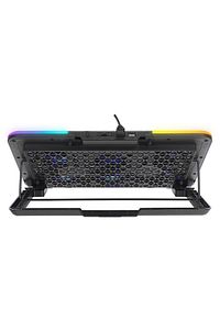 SIXPOWER R9 6 Fan RGB Işıklı Telefon Uyumlu Tutuculu Usb Çoklayıcı Notebook Soğutucu Stand ürün fotoğrafı