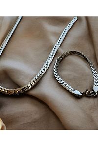 Çelik Snake Kolye & Bileklik Set ürün fotoğrafı