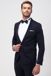 Erkek Slim Fit Dar Kesim Desenli Smokin Damatlık ürün fotoğrafı