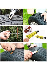 Motosiklet Otomobil Bisiklet Scooter Araba Lastik Tamiri Set Lastik Tamir Kiti Fitil Atma Seti ürün fotoğrafı
