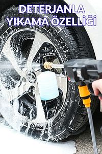 Alman 999 Vf 30 Ah Köpüklü 2x Akülü Basınçlı Oto Bahçe Araba Yıkama Sulama Makinesi Max: 90 Bar ürün fotoğrafı