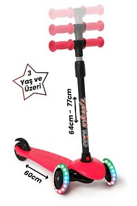 3 Toys - Dragon Işıklı Pembe Scooter - Led Işıklı Scooter - Fr59458 3+ Yaş Pembe ürün fotoğrafı
