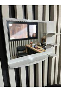 Dresuar 60x45 Banyo Aynası Antre Aynası Raflı ürün fotoğrafı