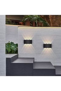 1. Sınıf Çift Yönlü Amber Dekoratif Led Aplik Iç Dış Mekan Bahçe Teras Balkon Duvar Aplik ürün fotoğrafı