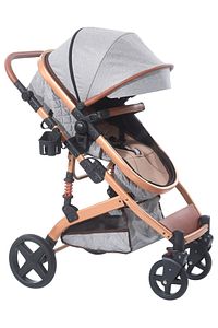 Maccon Alpine Gold Kapitone Amortisörlü Çift Yönlü 6 In 1 Travel Sistem Bebek Arabası Yağmurluk ürün fotoğrafı