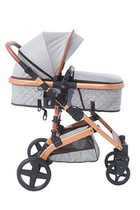 Maccon Alpine Gold Kapitone Amortisörlü Çift Yönlü 6 In 1 Travel Sistem Bebek Arabası Yağmurluk ürün fotoğrafı
