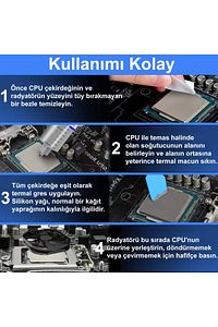 Büyük Boy Hy-510 (35GR) 1.93 W/m.k Termal Macun Cpu Soğutma Pastası Cpu Gpu Ps4 Ps3 Pc ürün fotoğrafı