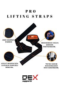 Fitness Dirseklik (Elbow Sleeve ) , Halter Kayışı ( Lifting Straps ) 2'li Set ürün fotoğrafı