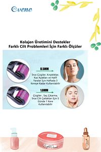 Dermaroller Saç Çıkarma Tarağı İğneli Tarak Saç Rulosu Roller 1 mm Saklama Kabı ürün fotoğrafı