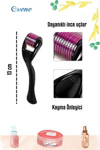 Dermaroller Saç Çıkarma Tarağı İğneli Tarak Saç Rulosu Roller 1 mm Saklama Kabı ürün fotoğrafı
