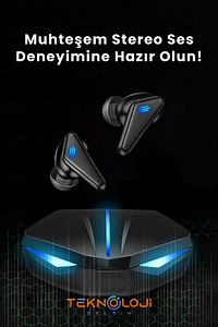 Kulaklık Bluetooth Kablosuz Oyuncu Kulak İçi Mikrofonlu ürün fotoğrafı