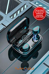Bluetooth Kulaklık Earbuds Kulak Içi Led Göstergeli Powerbankli Kablosuz Wireless V5.1 ürün fotoğrafı