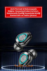 Bluetooth Kulaklık Earbuds Kulak Içi Led Göstergeli Powerbankli Kablosuz Wireless V5.1 ürün fotoğrafı