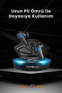 Kulaklık Bluetooth Kablosuz Oyuncu Kulak İçi Mikrofonlu ürün fotoğrafı
