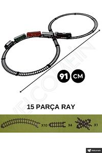 Oyuncak 19 Parça Sesli Ve Işıklı Klasik Tren Seti 91 Cm 3 Farklı Ray Modeli Pilli Tren ürün fotoğrafı