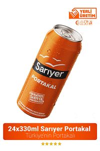 Sarıyer Portakal Aromalı Gazoz 330ml x 24 Adet ürün fotoğrafı
