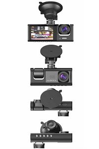 TA-01 Siyah 1080p Araç içi 3 Kameralı Lcd Ekranlı Gece Görüşlü , G-sensör , Geri Görüş Kamera ürün fotoğrafı