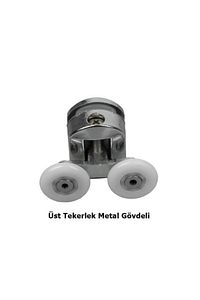 Duşakabin Tekerleği Tekeri Metal Gövdeli Üst Tekerlek Krom Teker Çapı 22 Mm ürün fotoğrafı