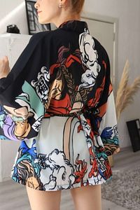 Siyah Yakuza Kimono ürün fotoğrafı
