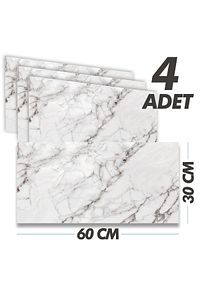Pvc Karo 4 Adet Kendinden Yapışkanlı Banyo Mutfak Fayans Kaplama Mermer 30x60cm (0,72 M²) ürün fotoğrafı