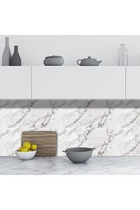 Pvc Karo 4 Adet Kendinden Yapışkanlı Banyo Mutfak Fayans Kaplama Mermer 30x60cm (0,72 M²) ürün fotoğrafı